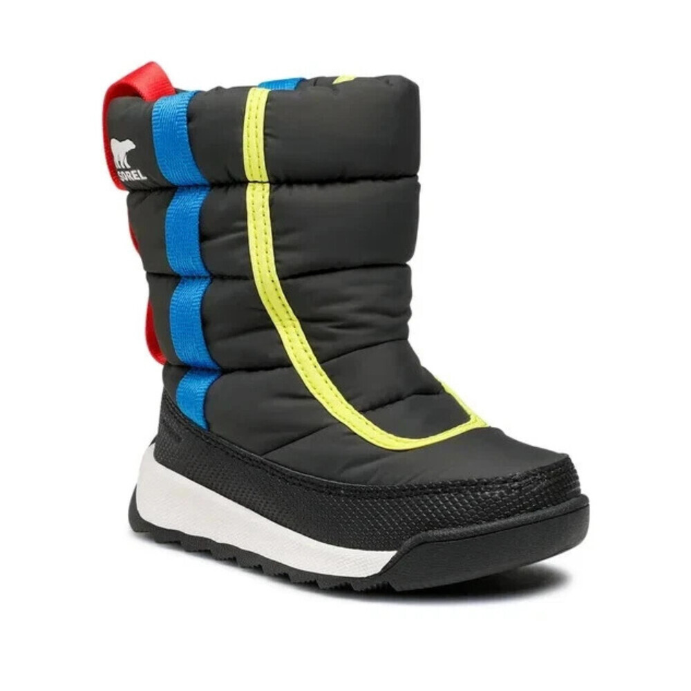 Sorel Whitney II Puffy Kids US 10 Jet Black Waterproof Snow Winter Boots RHS6618